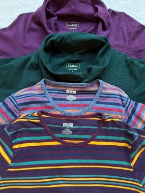 Women’s Long Sleeve Tees Sz L Bundle L. L. Bean Duluth Trading Co